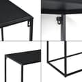 Miniatyrbild 4 av 6: [en.casa]® Sidobord-avlastningsbord-50x115x32cm-metall-reptålig-svart