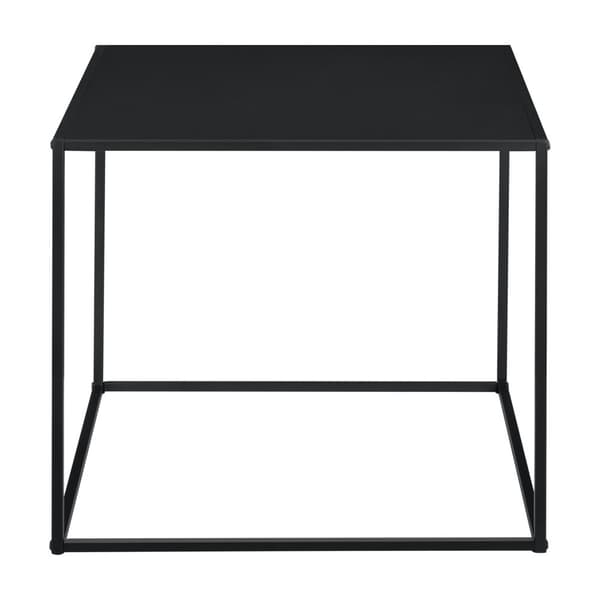 [en.casa]® Sidebord - aflastningsbord - 50x55x55cm - metal - ridsefast - sort