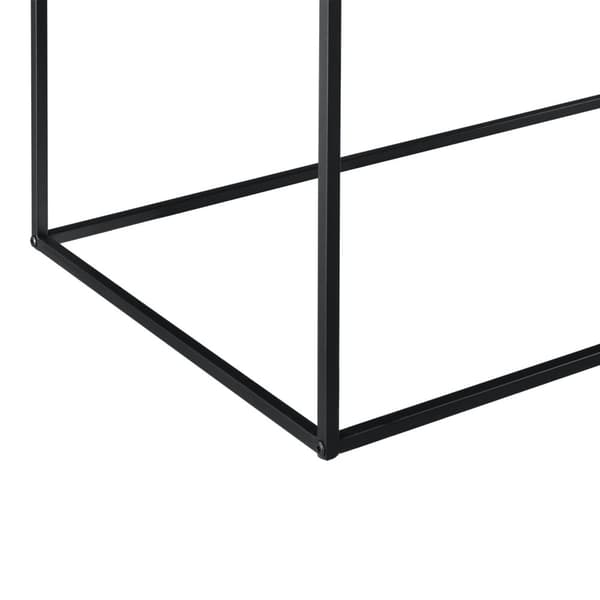 [en.casa]® Sidebord - aflastningsbord - 50x55x55cm - metal - ridsefast - sort