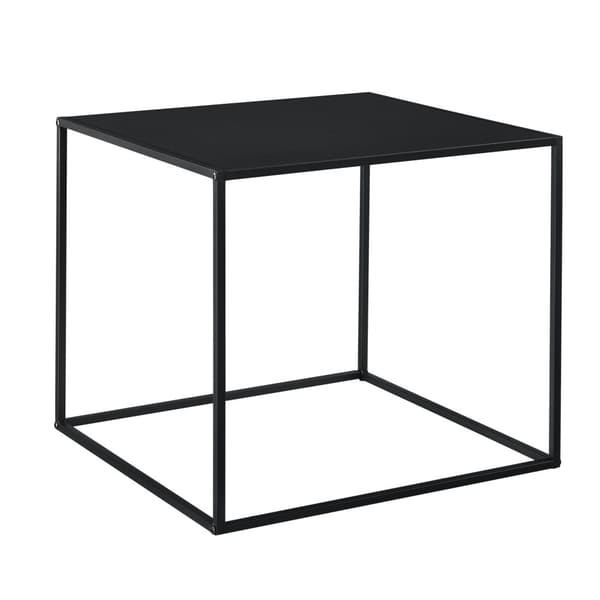 [en.casa]® Sidebord - aflastningsbord - 50x55x55cm - metal - ridsefast - sort
