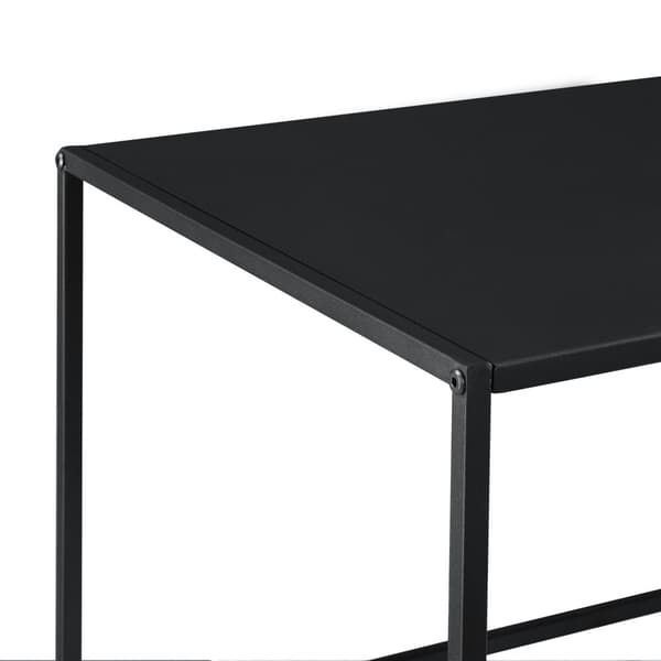 [en.casa]® Sidobord-avlastningsbord-40x110x50cm-metall-reptålig-svart