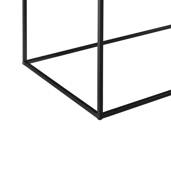 [en.casa]® Sidobord-avlastningsbord-40x110x50cm-metall-reptålig-svart