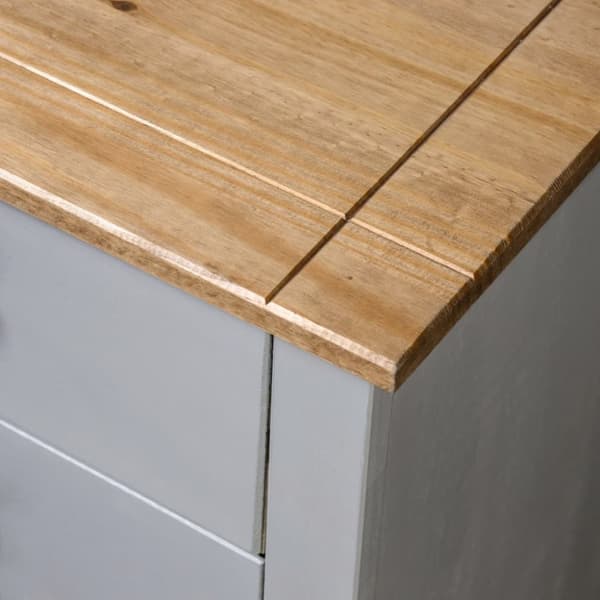 vidaXL Sideskap grå 80x40x73 cm furu Panama Range