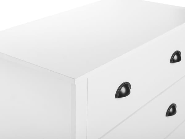 3-lådor Sidobord Vit Byrålådor Sovrum Vardagsrum Modern Retro