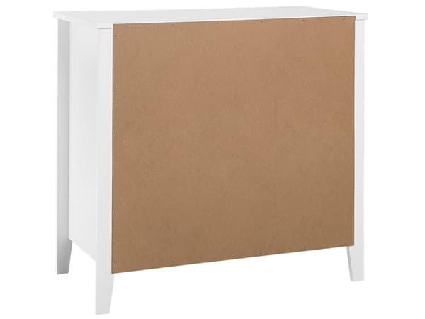 Lipasto valkoinen lastulevy 80 x 40 x 75 cm mustat vetimet 3 laatikkoa perinteinen skandinaavinen tyyli