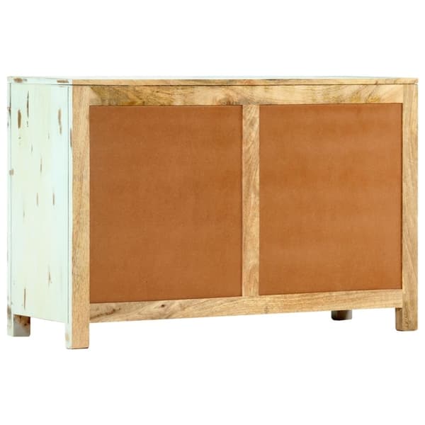 vidaXL skænk 110x35x70 cm massivt mangotræ lyseblå