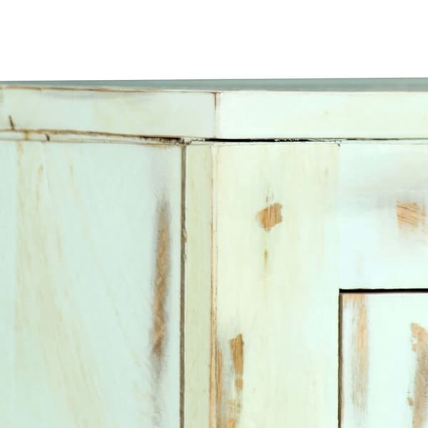 vidaXL skænk 110x35x70 cm massivt mangotræ lyseblå
