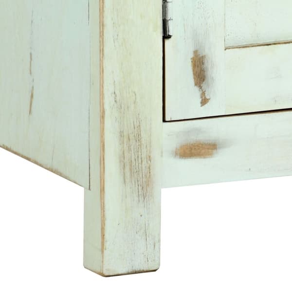 vidaXL skænk 110x35x70 cm massivt mangotræ lyseblå