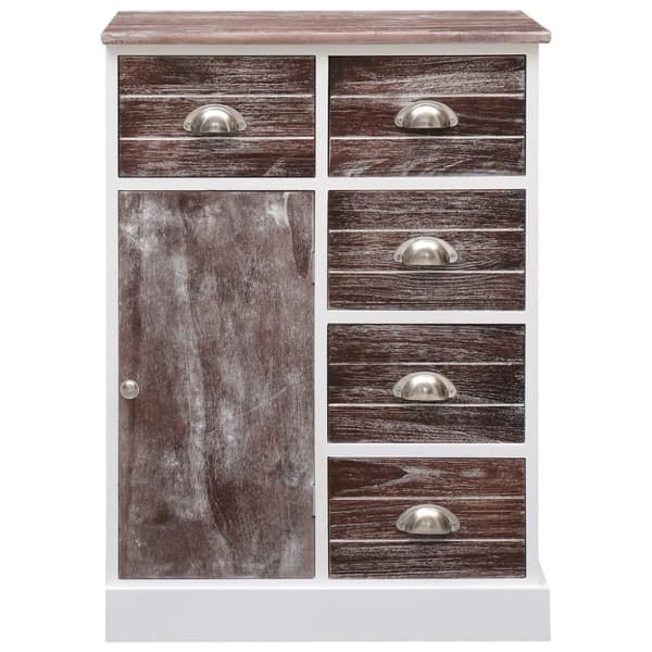 vidaXL skænk med 10 skuffer 113x30x79 cm træ brun