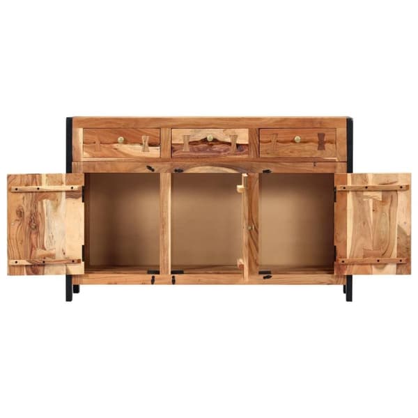 vidaXL skænk 120x35x75 cm massivt akacietræ