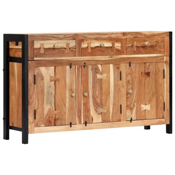 vidaXL skænk 120x35x75 cm massivt akacietræ