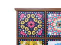 Pikkukuva 7 / 11: Senkki monivärinen MDF lastulevy 79 x 40 x 92 cm laatikoilla kuvioitu itämainen boho tyyli