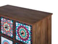 Pikkukuva 8 / 11: Senkki monivärinen MDF lastulevy 79 x 40 x 92 cm laatikoilla kuvioitu itämainen boho tyyli