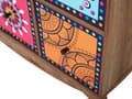 Pikkukuva 10 / 11: Senkki monivärinen MDF lastulevy 79 x 40 x 92 cm laatikoilla kuvioitu itämainen boho tyyli