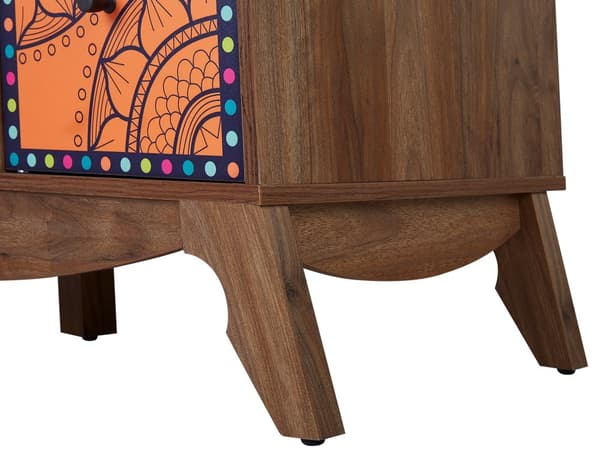 Senkki monivärinen MDF lastulevy 79 x 40 x 92 cm laatikoilla kuvioitu itämainen boho tyyli