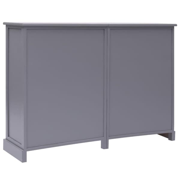 vidaXL Senkki 10 vetolaatikolla harmaa 113x30x79 cm puu