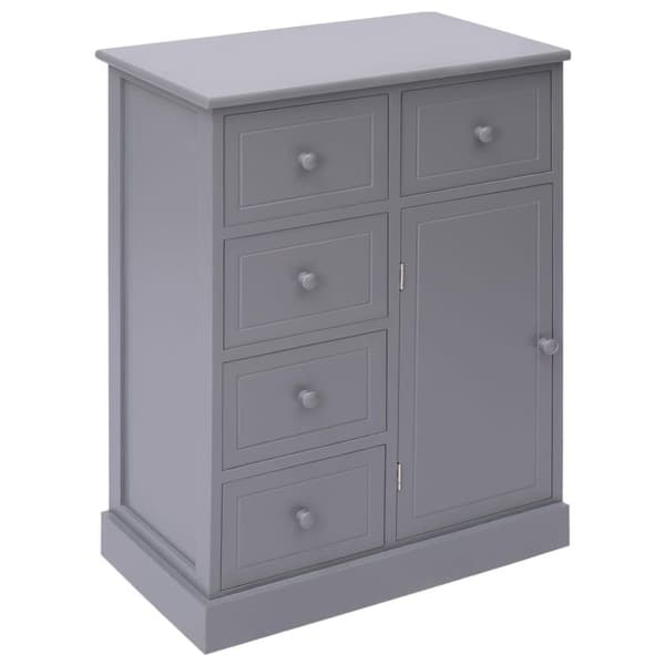vidaXL Senkki 10 vetolaatikolla harmaa 113x30x79 cm puu