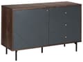 Miniatyrbillede 1 af 11: Skænk Mørkt Træ 118 x 40 cm 3 Skuffer 1 Skab i Grå Skandinavisk Design