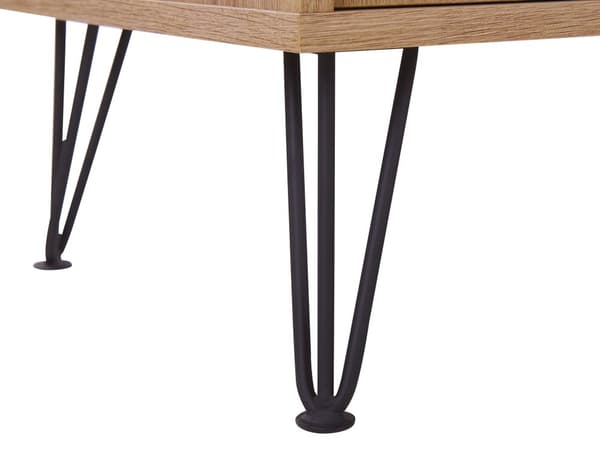 Skænk Lyst Træ 80 x 40 x 87 cm 2 Lågers Skab med 3 Skuffer Retro Stil