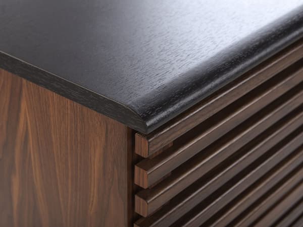 Senkki tumma puinen MDF-levy massiivipuu liukuovi hyllyt 80 x 40 x 80 cm perinteinen