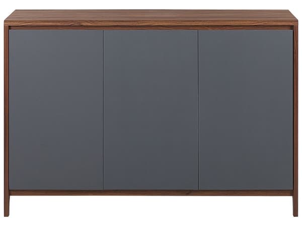 Senkki tumma puu/harmaa 3 ovea 4 hyllyä retro moderni perinteinen tyyli