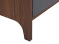 Miniatyrbild 9 av 11: Sidobord Mörk trä med Grå Konstruerat Trä 3-Dörr Byrå Retro Modern