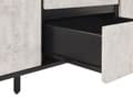 Miniatyrbild 7 av 10: Sidobord Betong Effekt med Svart 2 Byrålådor 3 Lådor Metallben Industriell Design