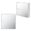 Miniatyrbillede 3 af 7: [en.casa] ® Skoskab Vogar-2 rum til 6 par sko-67x63x17cm-melaminbelagt spånplade-hvid