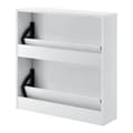 Miniatyrbillede 6 af 7: [en.casa] ® Skoskab Vogar-2 rum til 6 par sko-67x63x17cm-melaminbelagt spånplade-hvid