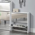 Miniatyrbillede 1 af 7: [en.casa] ® Skoskab Vogar-2 rum til 6 par sko-67x63x17cm-melaminbelagt spånplade-hvid