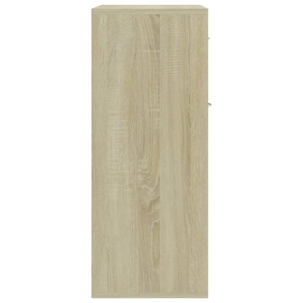 vidaXL Skjenk sonoma eik 60x30x75 cm konstruert tre
