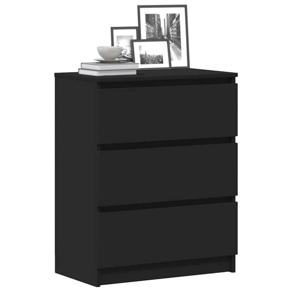 vidaXL skænk 60x35x76 cm konstrueret træ sort