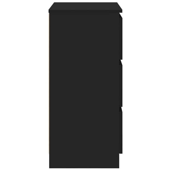 vidaXL skænk 60x35x76 cm konstrueret træ sort