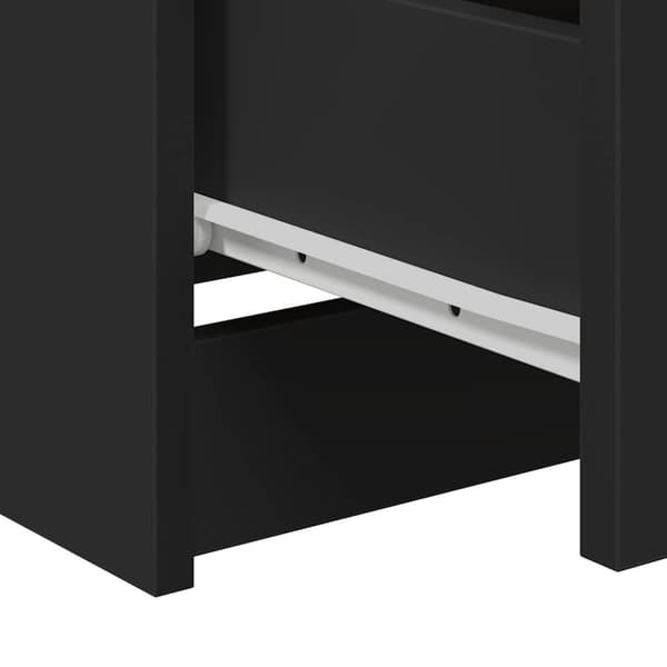vidaXL skænk 60x35x76 cm konstrueret træ sort