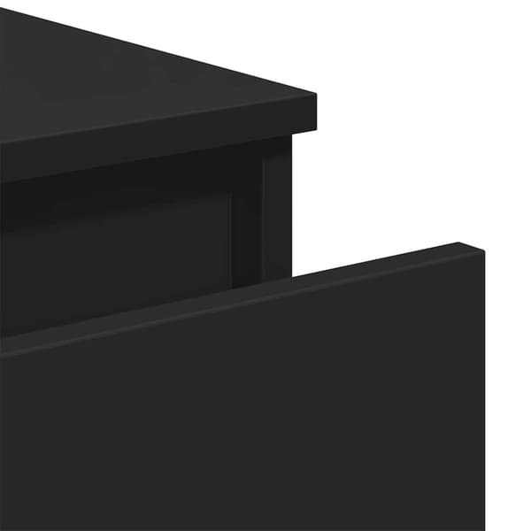 vidaXL Byrå svart 60x35x76 cm konstruerat trä