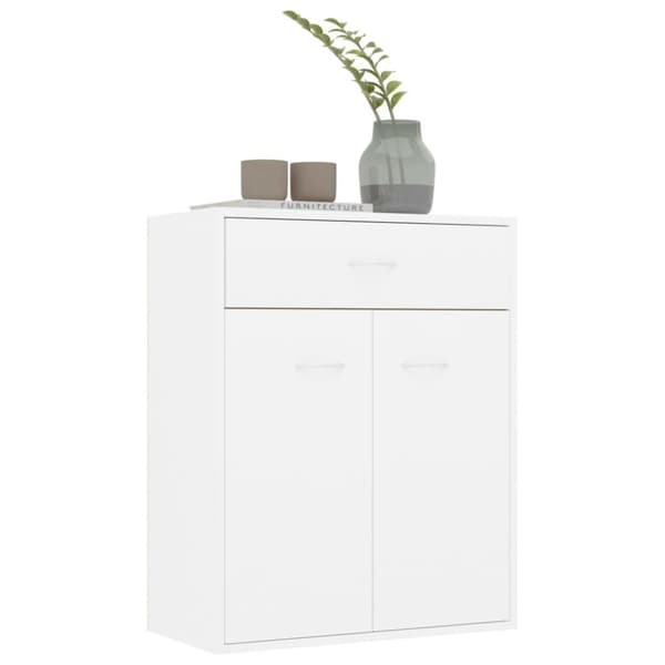 vidaXL Skänk vit 60x30x75 cm konstruerat trä