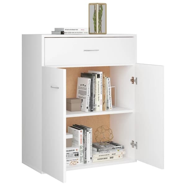vidaXL Skänk vit 60x30x75 cm konstruerat trä