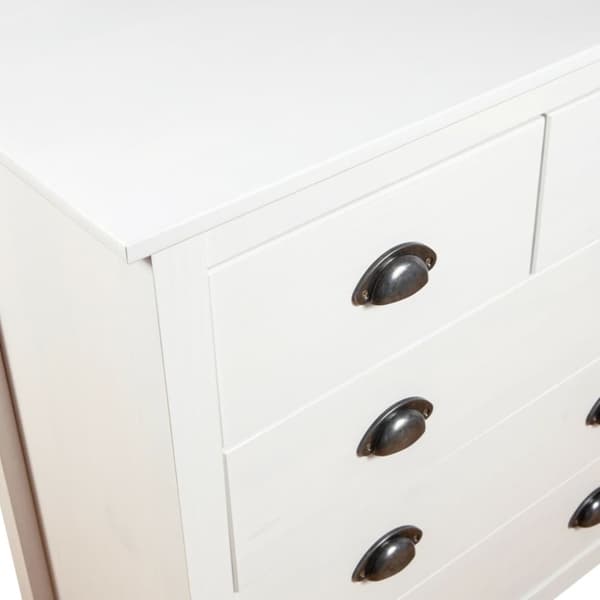 vidaXL Skjenk Hill hvit 79x40x80 cm heltre furu