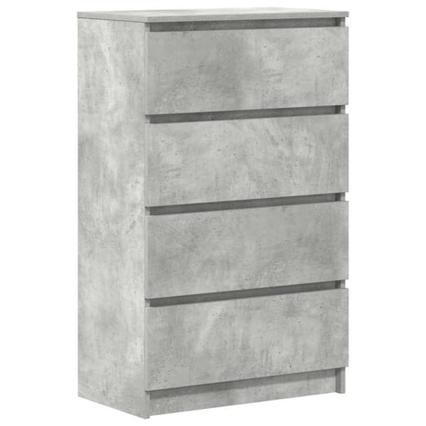 vidaXL Byrå betonggrå 60x35x98,5 cm konstruerat trä