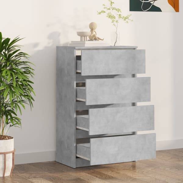 vidaXL skænk 60x35x98,5 cm konstrueret træ betongrå