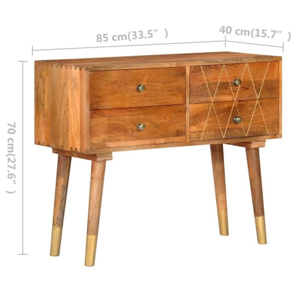 vidaXL skænk 85x40x70 cm massivt mangotræ