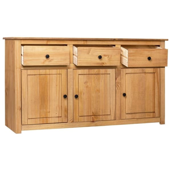 vidaXL Skänk 135x40x80 cm massiv furu panama