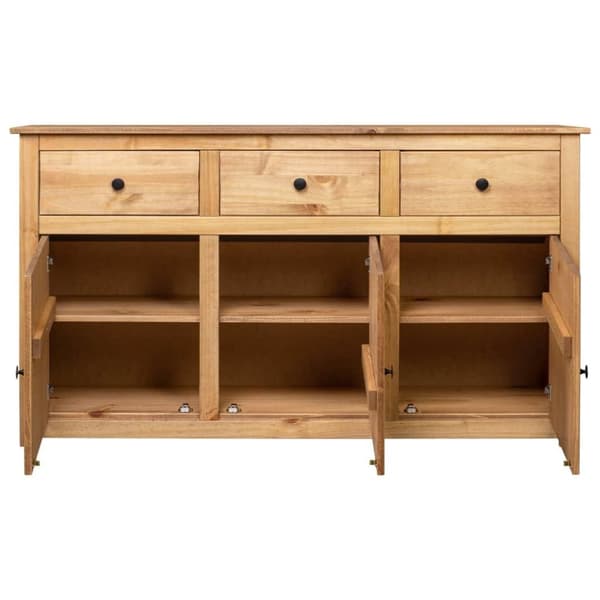 vidaXL Skänk 135x40x80 cm massiv furu panama
