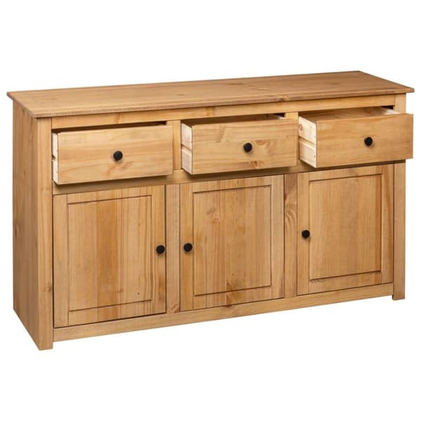 vidaXL Skänk 135x40x80 cm massiv furu panama