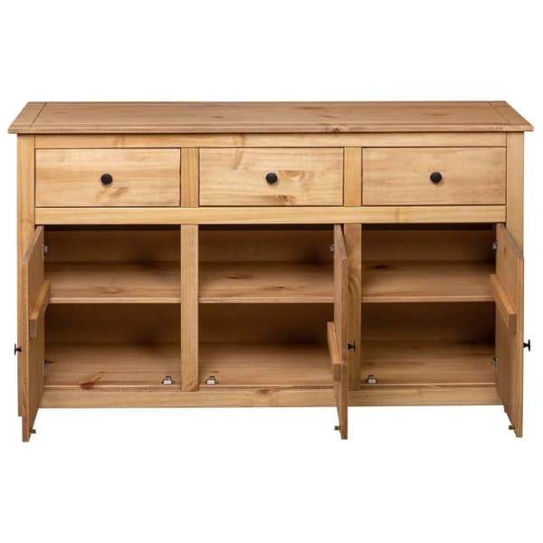 vidaXL Skänk 135x40x80 cm massiv furu panama