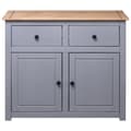 Pikkukuva 5 / 10: vidaXL Senkki harmaa 93x40x80 cm täysi mänty Panama-sarja