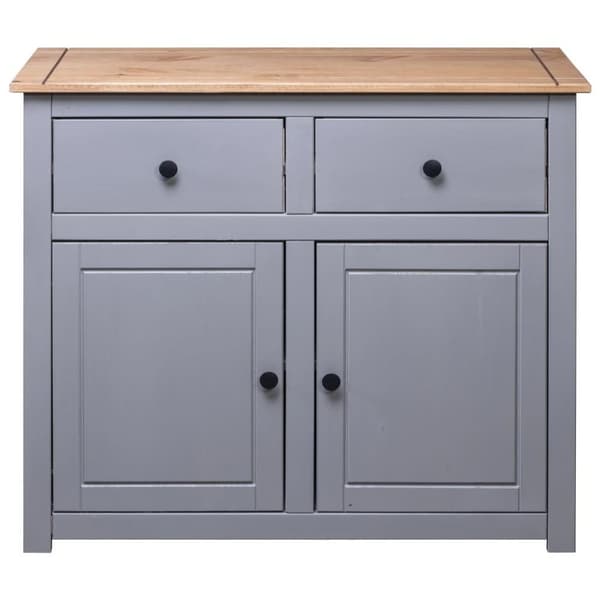 vidaXL Senkki harmaa 93x40x80 cm täysi mänty Panama-sarja