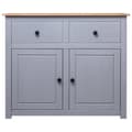 Pikkukuva 2 / 10: vidaXL Senkki harmaa 93x40x80 cm täysi mänty Panama-sarja