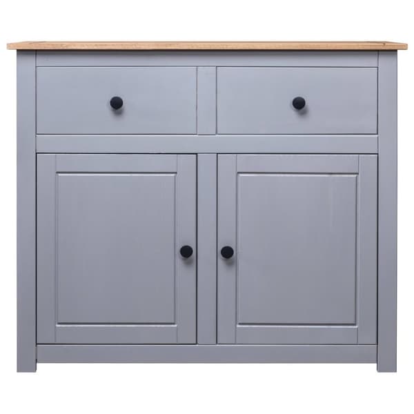 vidaXL Senkki harmaa 93x40x80 cm täysi mänty Panama-sarja