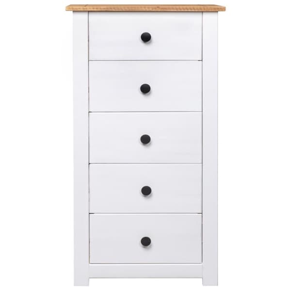 vidaXL Byrå vit 46x40x89 cm furu panama